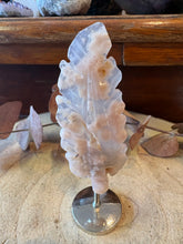 Flower Agate Leaf on Stand SKU 26836FA