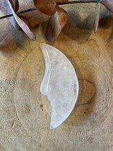 Clear Quartz Moon Carving SKU 26680