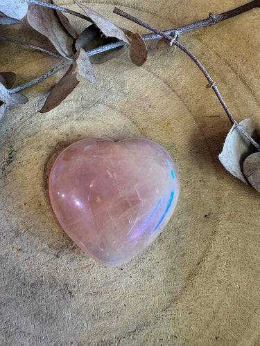 Rose Quartz Aura Heart SKU 24053