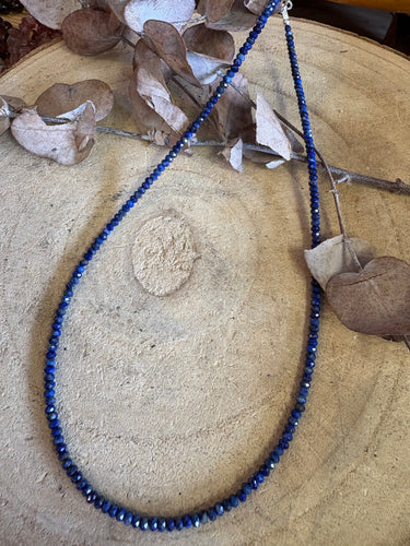 Entia Lapis Lazuli Facet Cut Bead Necklace SKU 25297