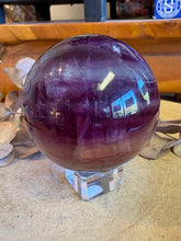 Purple & Orange Fluorite Sphere SKU 25051