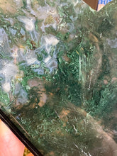 Moss Agate Heart in Stand SKU 26487