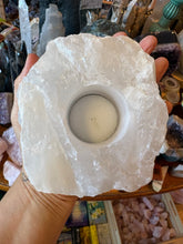 Clear Quartz Chunk Tealight Holder SKU 26246