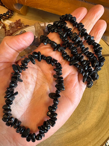 Black Tourmaline Chip Bracelet SKU 25243