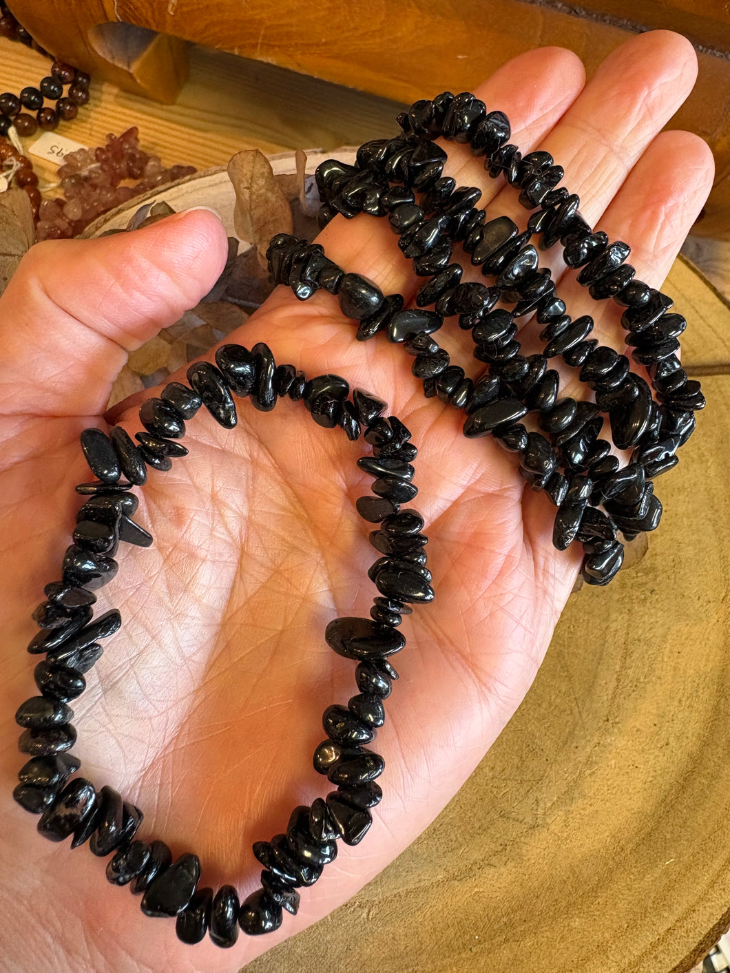 Black Tourmaline Chip Bracelet SKU 25243