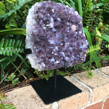 Amethyst Cluster in Metal Stand SKU 23778