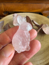 Rose Quartz Rabbit Carving SKU 25696B
