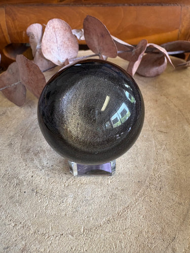 Golden Sheen Obsidian Sphere SKU 25689