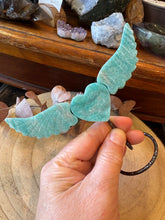 Amazonite Winged Heart on Stand SKU 26929C