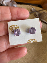 Sterling Silver Amethyst Stud Earrings SKU 25356