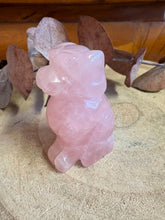 Rose Quartz Dog Carving SKU 26088A