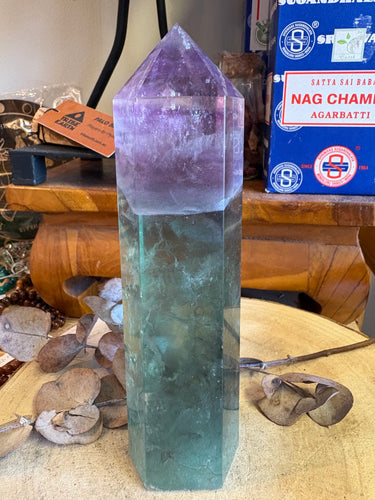 Rainbow Fluorite Point SKU 25039