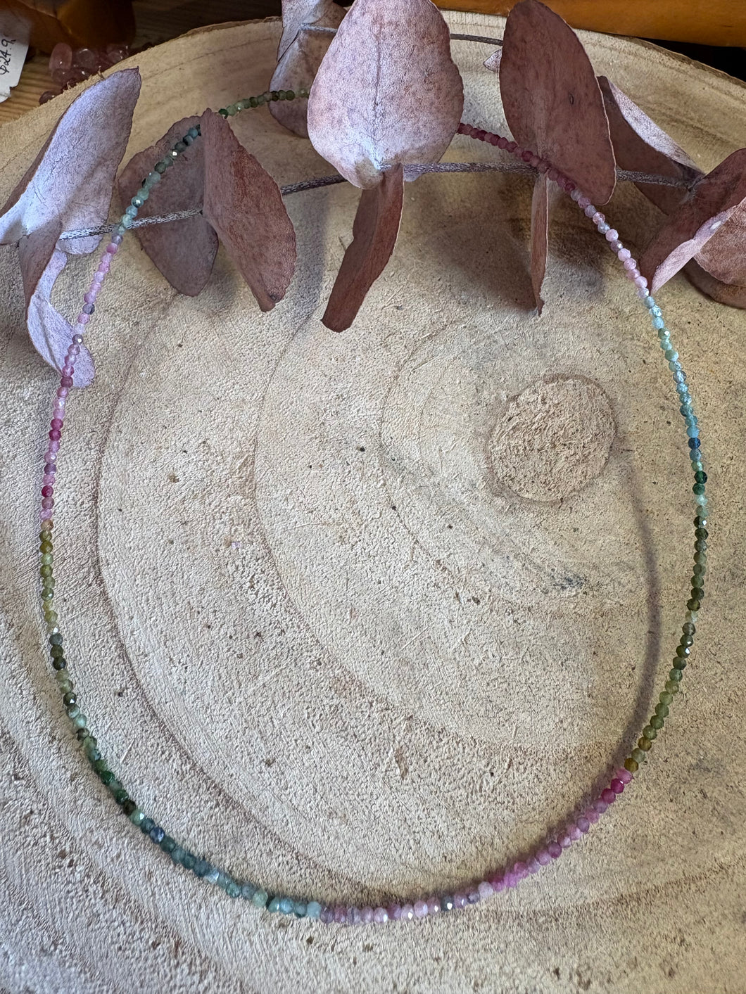 Entia Bi-Colour Tourmaline Beaded Necklace SKU 25889