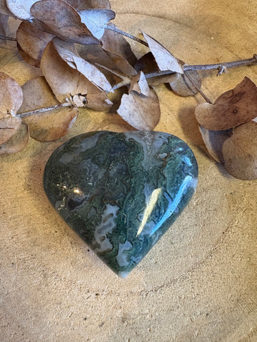 Moss Agate Heart SKU 24908