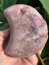 Pink Amethyst Moon on Stand SKU 26268