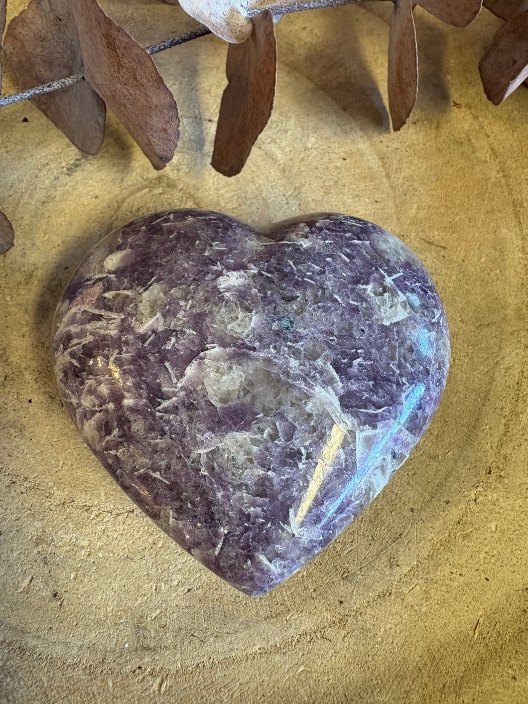 Lepidolite Heart SKU 25683
