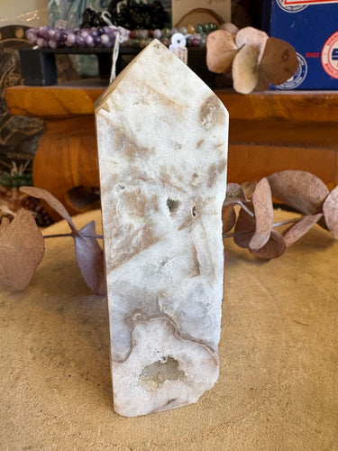 Druzy Quartz in Sphalerite Obelisk SKU 25431