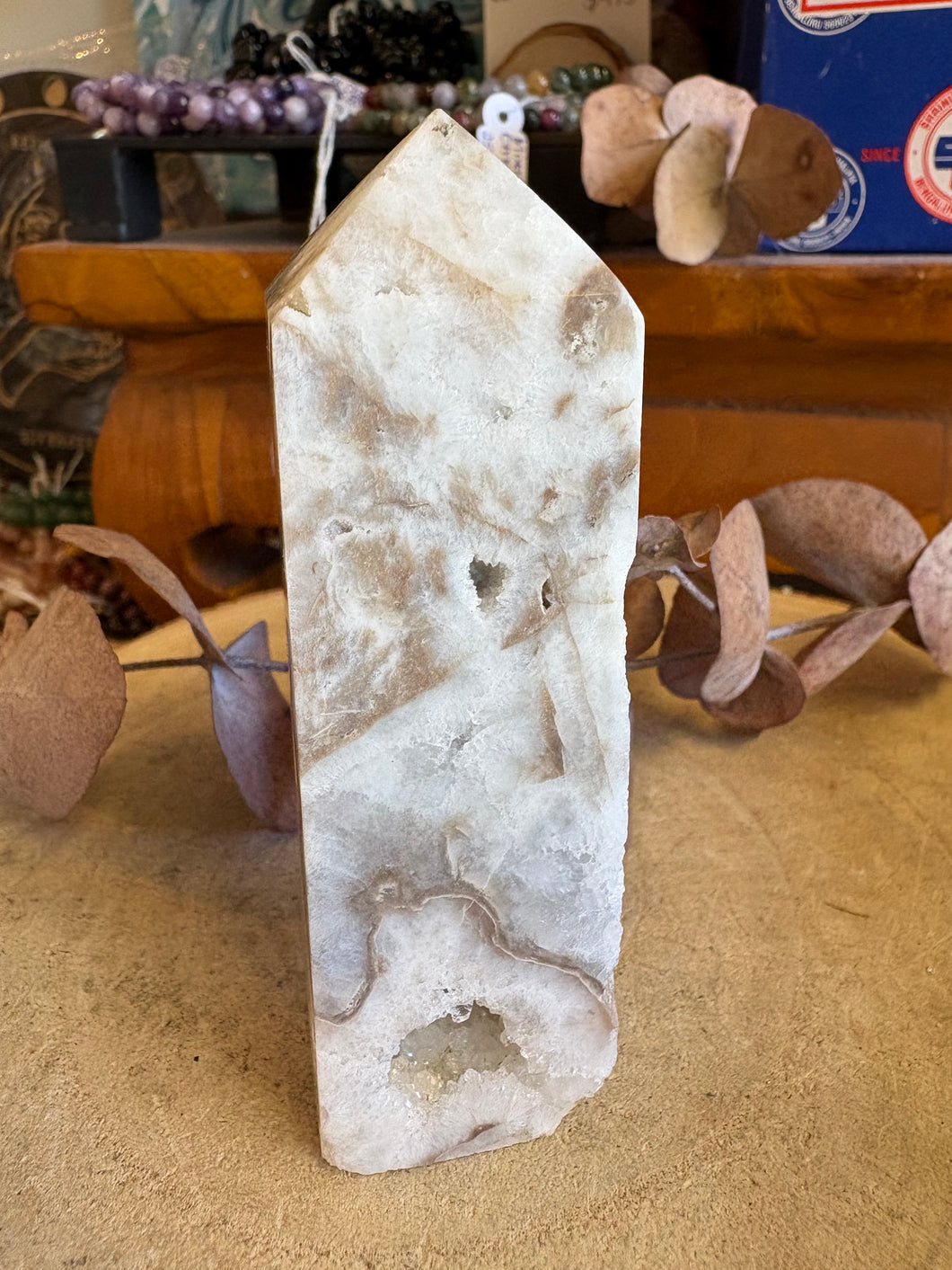 Druzy Quartz in Sphalerite Obelisk SKU 25431