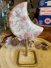Pink Amethyst Moon on Stand SKU 26266