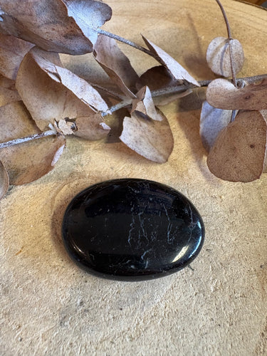 Black Tourmaline Smooth Stone SKU 24775B