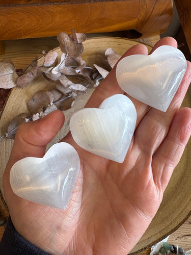 Selenite 4cm Heart SKU 25170