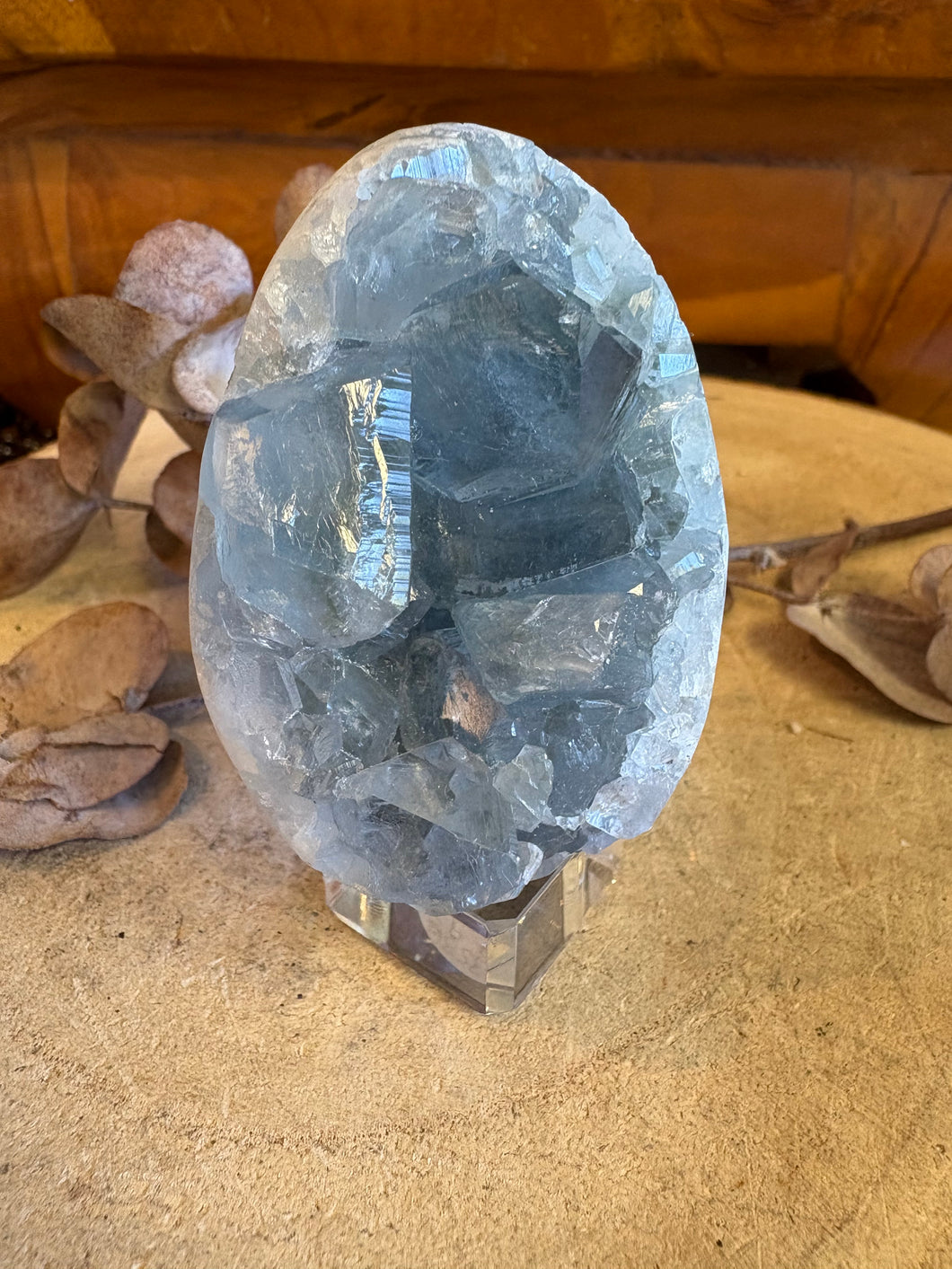 Celestite Cluster Egg SKU 25285