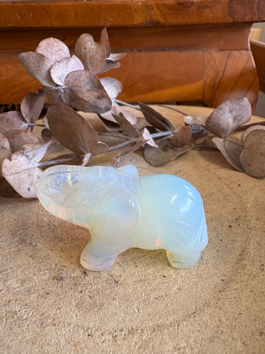 Opalite Elephant Carving SKU 24489