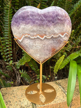Crazy Lace Amethyst Heart on Stand SKU 27079
