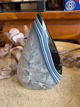 Black Banded Agate & Quartz Freeform SKU 25056