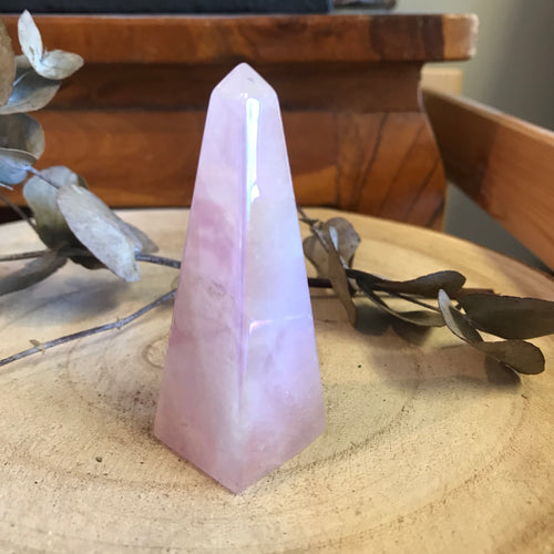 Rose Quartz Aura Obelisk SKU 22486A