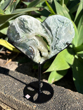 Tree Agate Heart on Stand SKU 26598