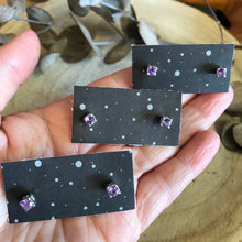 Sterling Silver Amethyst Stud Earrings SKU 23190