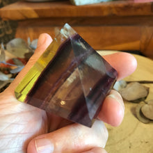 Yellow & Purple Fluorite Pyramid SKU 23457A
