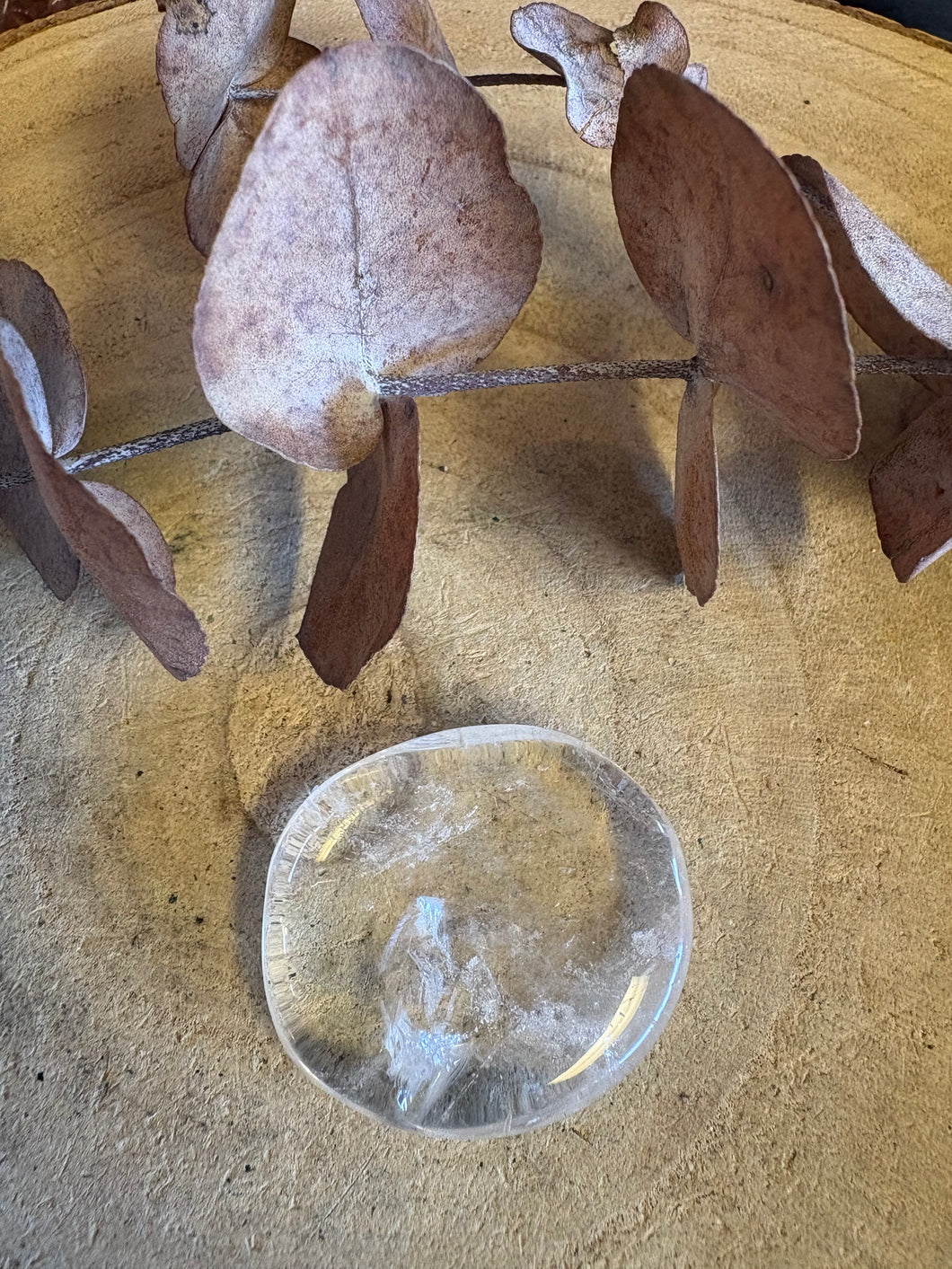 Clear Quartz Smooth Stone SKU 25463A