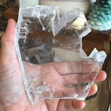 Selenite Slice on Stand SKU 23002
