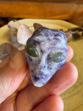 Lepidolite & Labradorite Alien Head Carving SKU 26223
