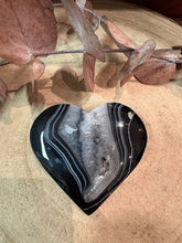 Black Banded Agate & Quartz Heart SKU 26741
