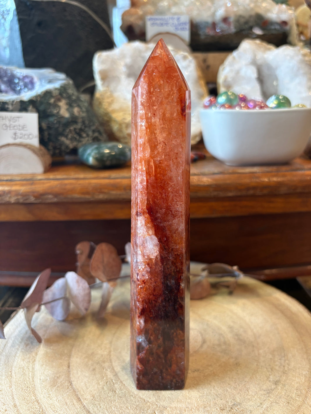 Hematoid Quartz Point SKU 26610