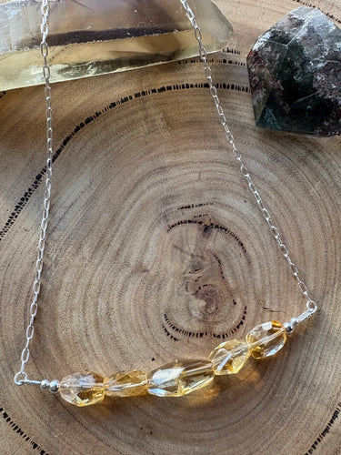 Entia Sterling Silver Citrine Necklace SKU 26431