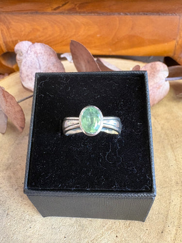 Entia Sterling Silver Green Kyanite Ring SKU 25803