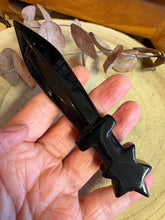 Black Obsidian Dagger Carving SKU 25986