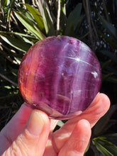 Purple & Orange Fluorite Sphere SKU 25051