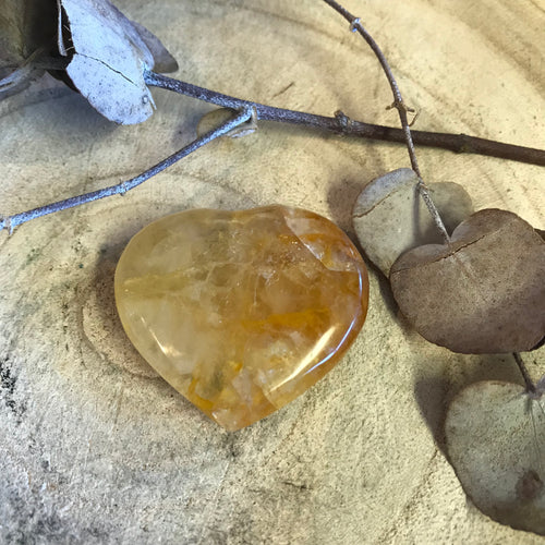 Golden Healer Quartz Heart SKU 23677