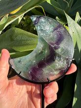 Rainbow Fluorite Moon on Stand SKU 26394