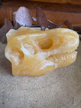 Orange Calcite Dinosaur Head Carving SKU 25629OC