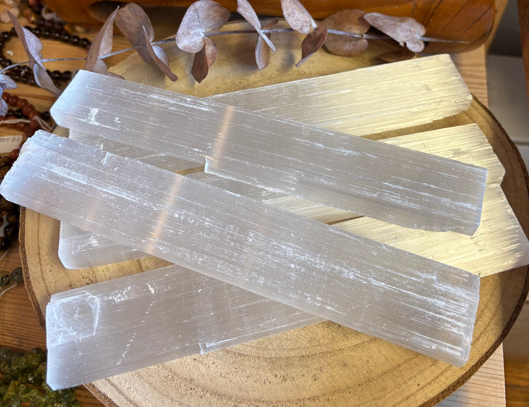 Selenite Long Flat Beams SKU 25993