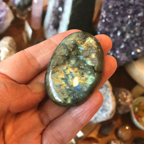 Labradorite Palm Stone SKU 23293
