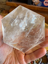 Clear Quartz Facet Cut Hexagon on Stand SKU 26563