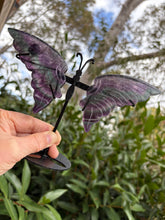 Rainbow Fluorite Butterfly Wings on Stand SKU 25133