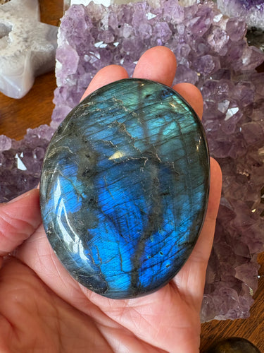 Labradorite Palm Stone SKU 24113